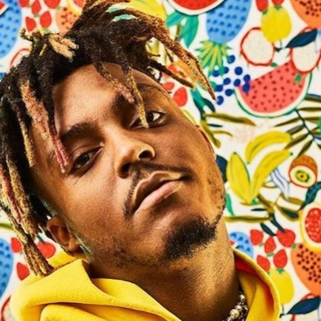 juice wrld purple moncler