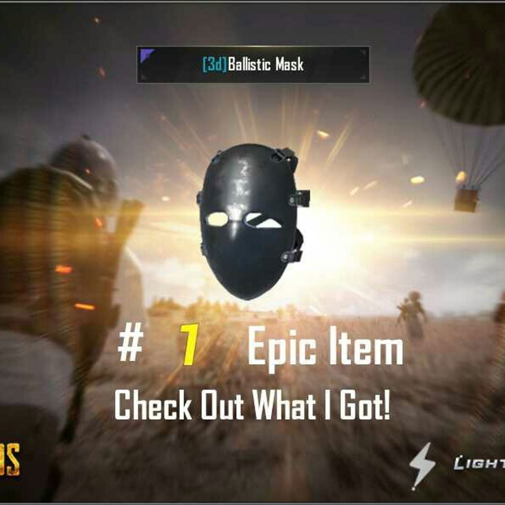 Epic items. Ballistic Mask PUBG.